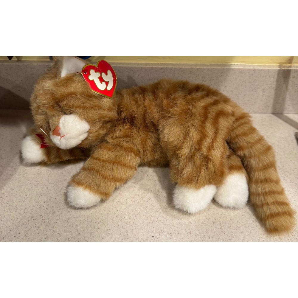 1995 Ty Classic AL E. Kat Orange Tabby Kitty Cat Plush Stuffed